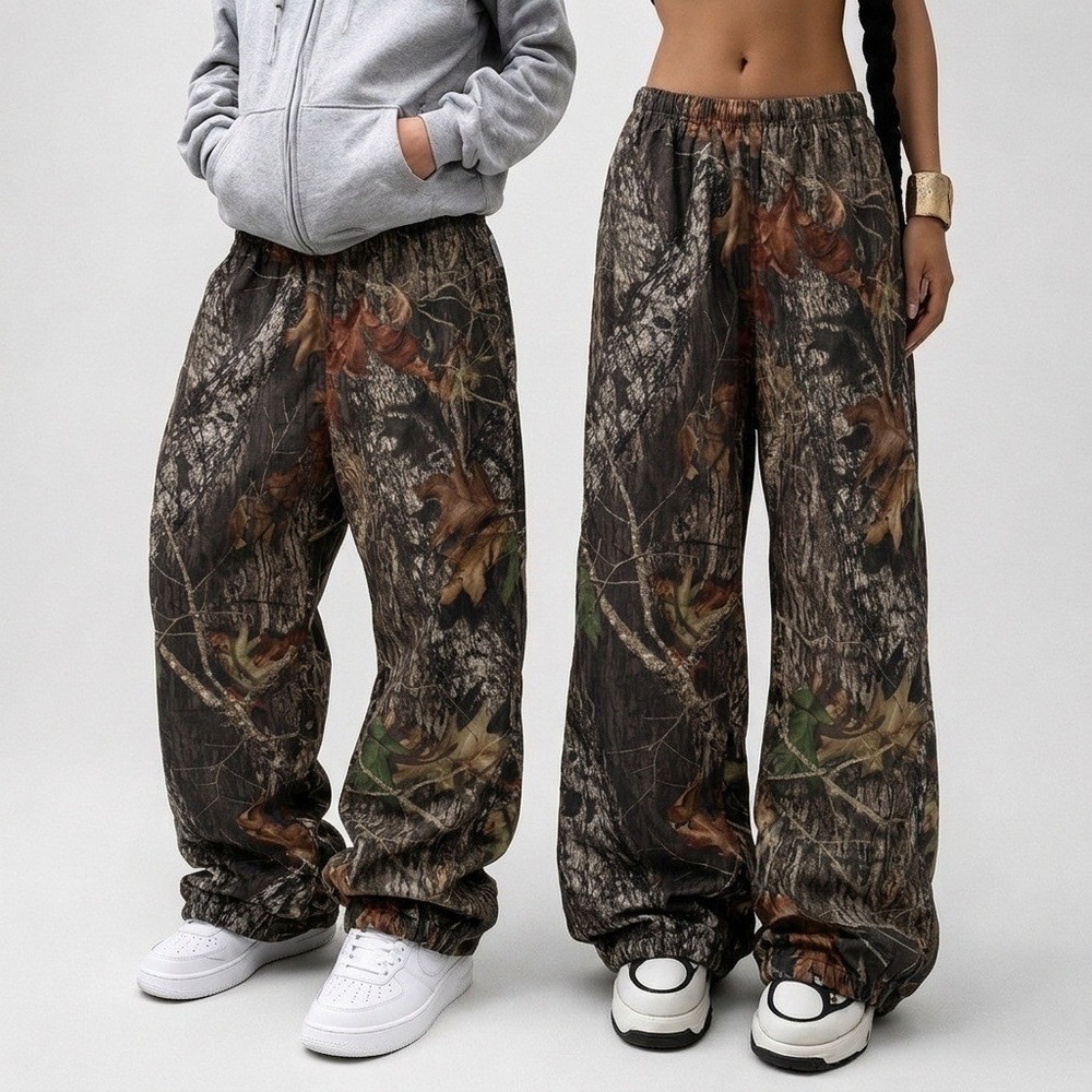 Browning Camo Pants Mens XL Baggy Gorpcore Track Pants RealTree Waterproof Mossy